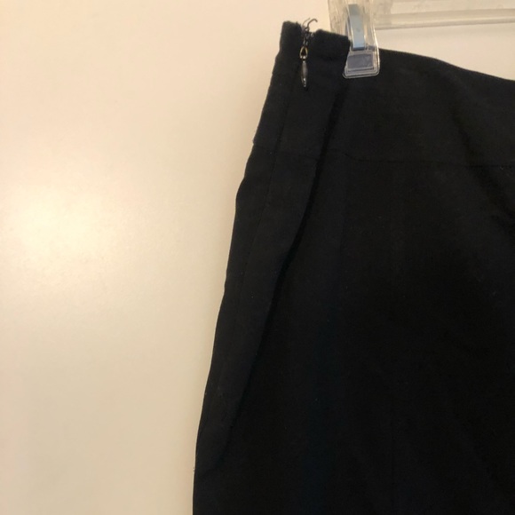 Black Straight Style Skirt with Double Button - Picture 4 of 9